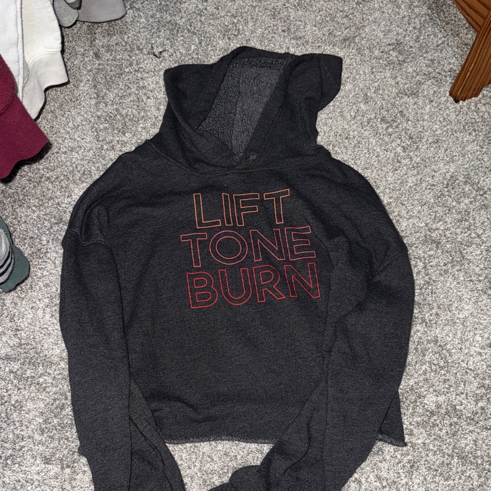Pure barre cropped hoodie
